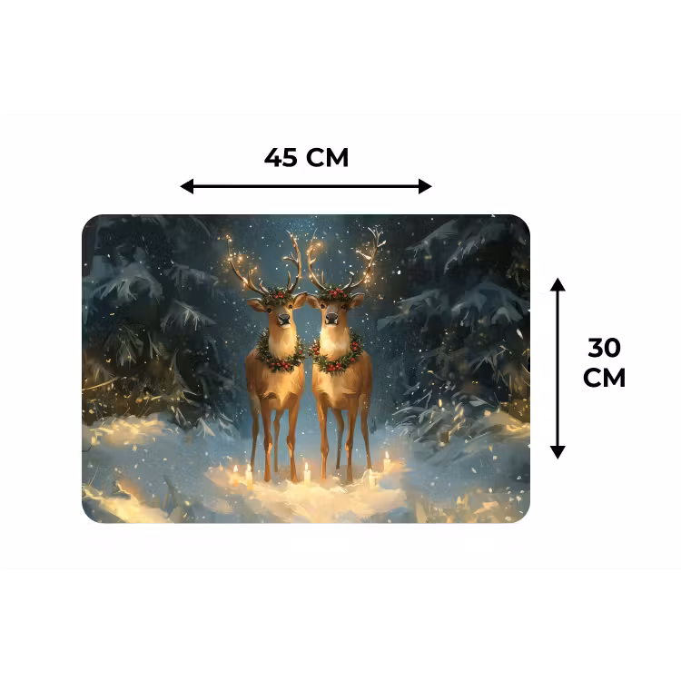 Dennensprookje - Rendier - Nacht Placemat vinyl groot -specs