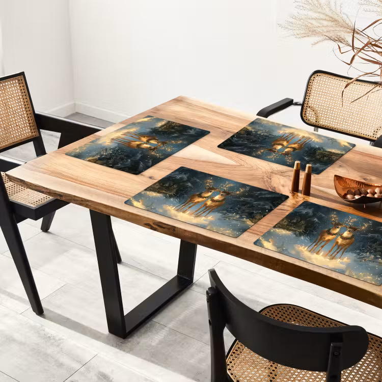 Dennensprookje - Rendier - Nacht Placemat vinyl groot -zzsfeer4_Kitchenyeah-website