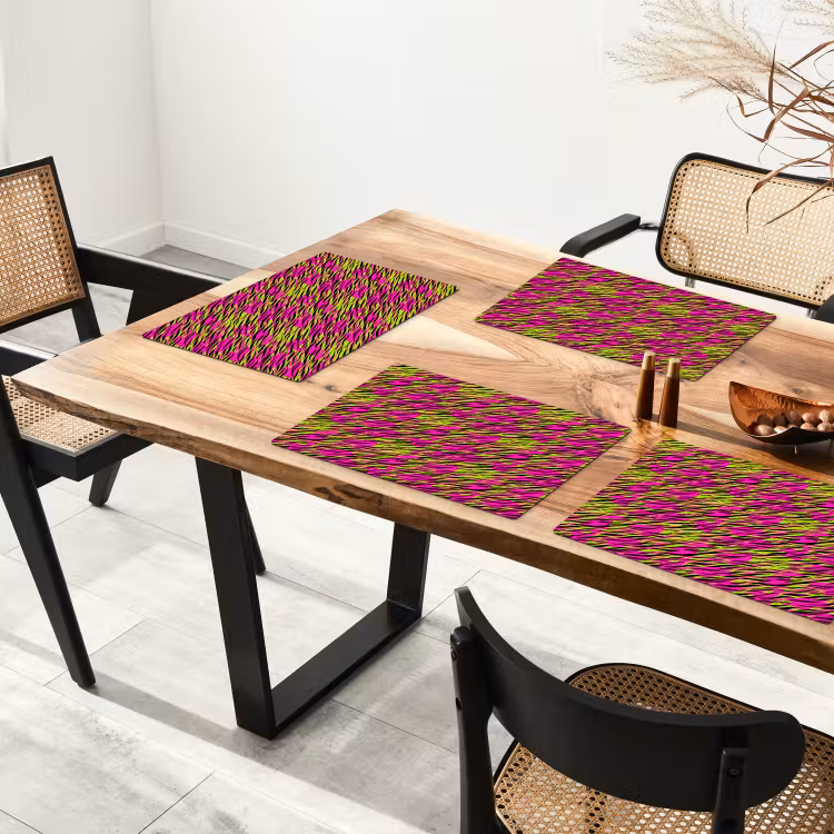 Roze - Groen - Neon - Dieren Placemat vinyl groot 368 -zzsfeer4_Kitchenyeah-website