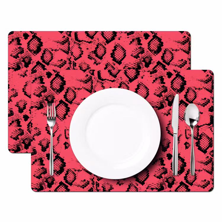 Roze - Slang - Motief Placemat vinyl groot 368 -zzsfeer2_Kitchenyeah-website