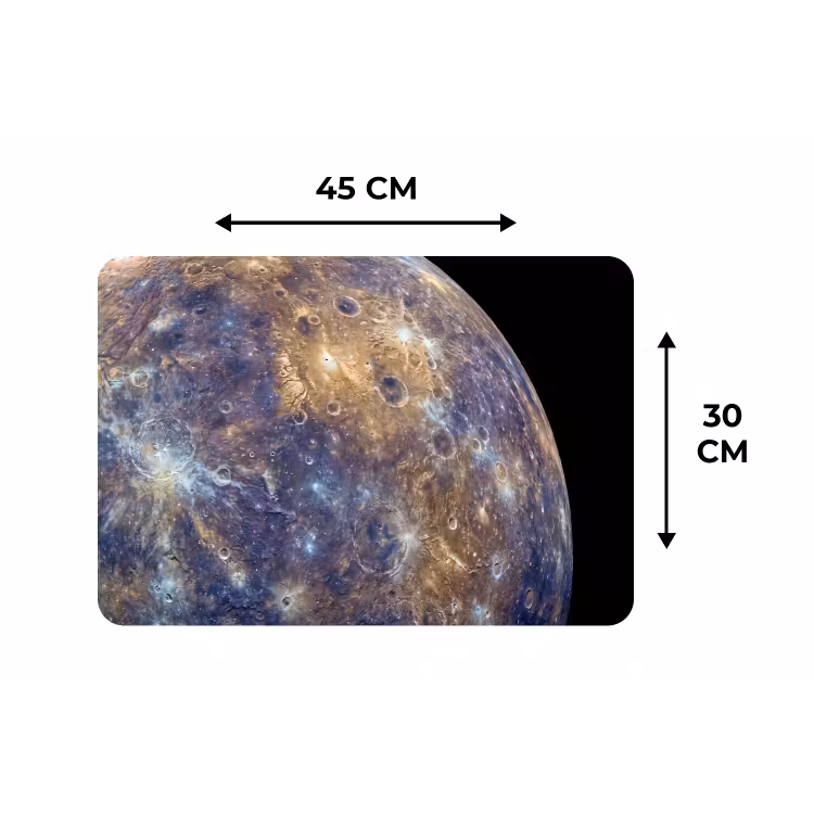 Placemat - 6 pieces - Planet - Craters - Space - Planeet - Kraters - Ruimte Placemat vinyl groot
