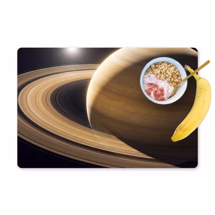 Placemat - 6 pieces - Planet - Rings - Space - Planeet - Ringen - Ruimte Placemat vinyl groot