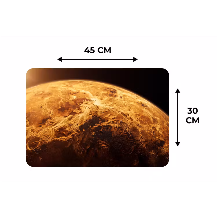 Placemat - 6 pieces - Planet - Space - Orange - Planeet - Ruimte - Oranje Placemat vinyl groot