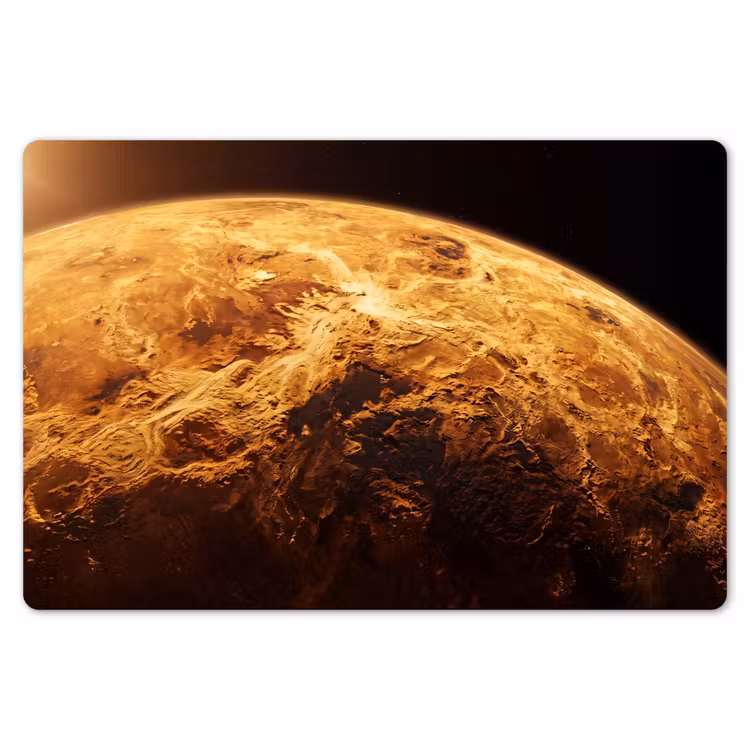 Placemat - 6 pieces - Planet - Space - Orange - Planeet - Ruimte - Oranje Placemat vinyl groot