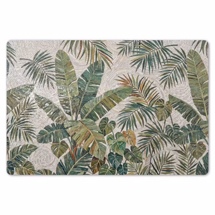 Planten - Tropisch - Mozaïek - Natuur - Groen Placemat vinyl groot -zzsfeer1_Kitchenyeah-website