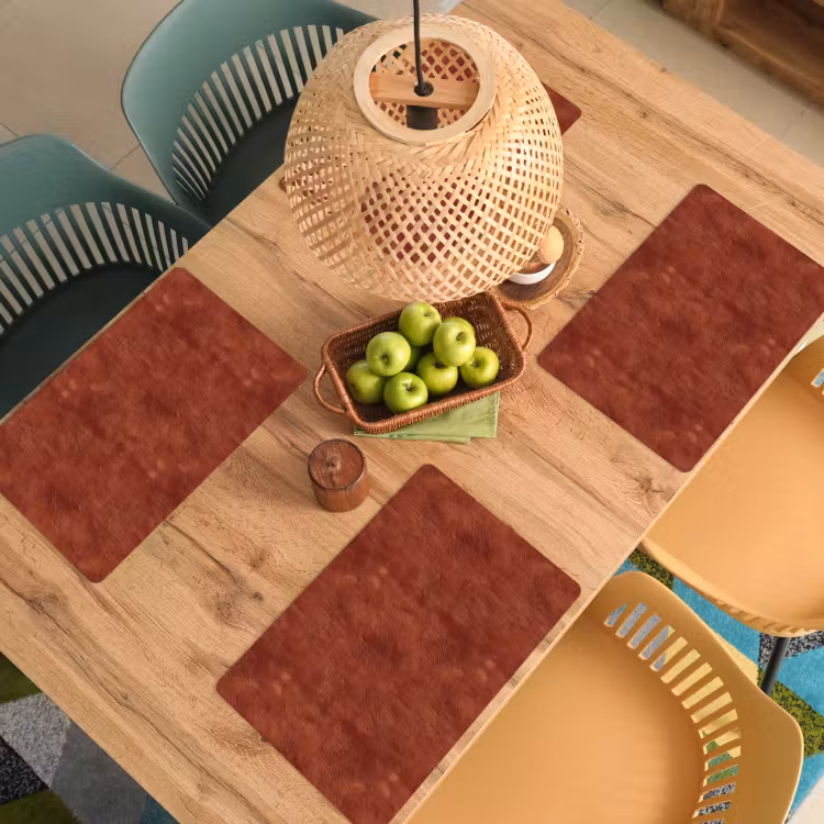 Stucwerk - Textuur  - Terracotta Placemat vinyl groot 368 -zzsfeer5_Kitchenyeah-website