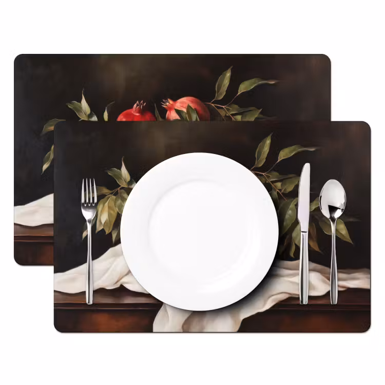 Granaatappels - Klassiek - Vintage Placemat vinyl groot -zzsfeer2_Kitchenyeah-website