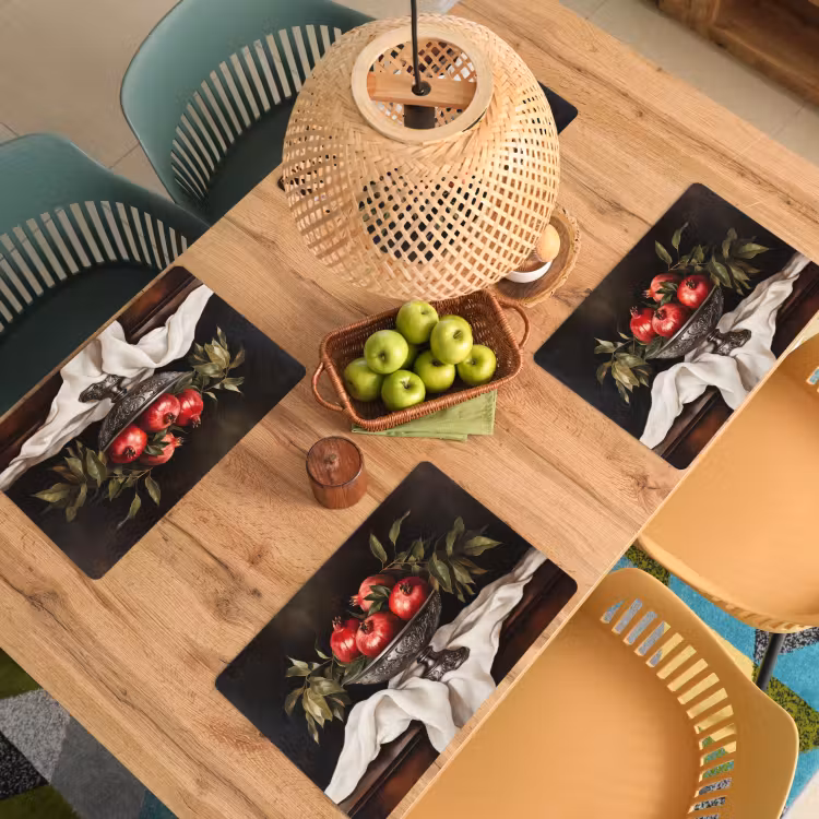 Granaatappels - Klassiek - Vintage Placemat vinyl groot -zzsfeer5_Kitchenyeah-website