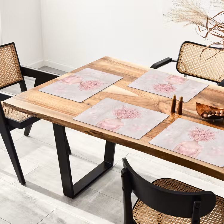 Portret - Kersenbloesem - Roze Placemat vinyl groot -zzsfeer4_Kitchenyeah-website