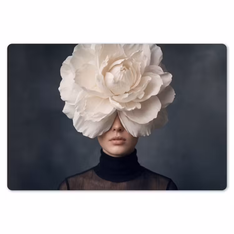 Portret - Mysterieus - Wit Placemat vinyl groot -zzsfeer1_Kitchenyeah-website