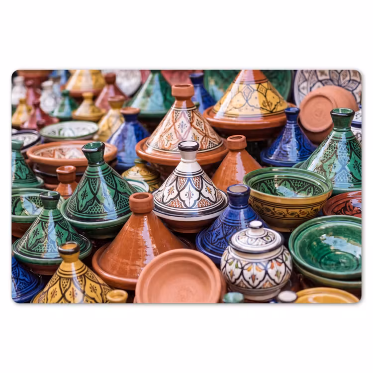Placemat - 6 pieces - Pottery - Colorful - Pattern - Aardewerk - Kleurrijk - Patroon Placemat vinyl groot