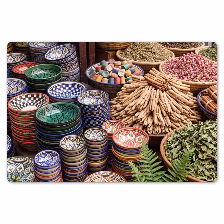 Placemat - 6 pieces - Pottery - Oriental - Colorful - Aardewerk - Oosters - Kleurrijk Placemat vinyl groot