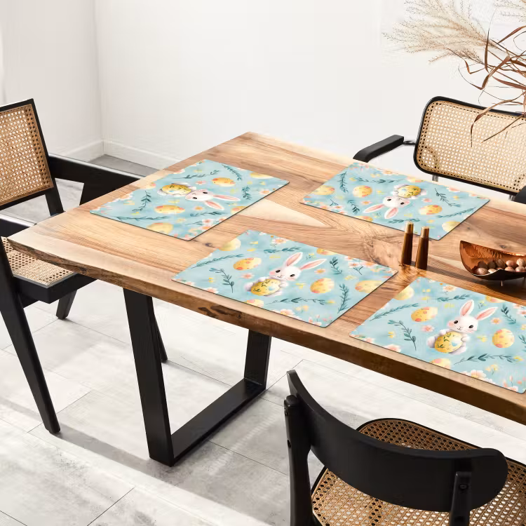 Konijn - Eieren - Takjes Placemat vinyl groot -zzsfeer4_Kitchenyeah-website