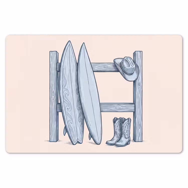 Recreatie - Kleding - Avontuur - Illustratie - Zomer Placemat vinyl groot -zzsfeer1_Kitchenyeah-website