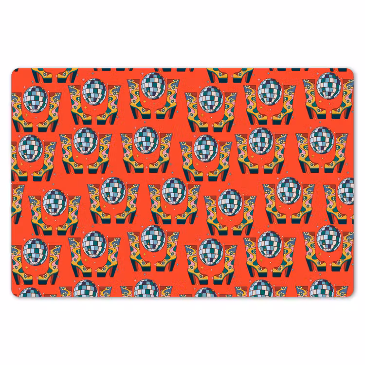 Rood - Disco - Patroon Placemat vinyl groot 368 -zzsfeer1_Kitchenyeah-website