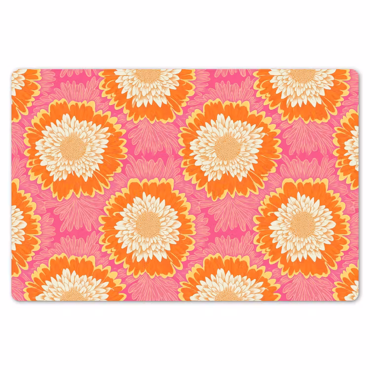Retro - Bloemen - Kleurrijk Placemat vinyl groot 368 -zzsfeer1_Kitchenyeah-website