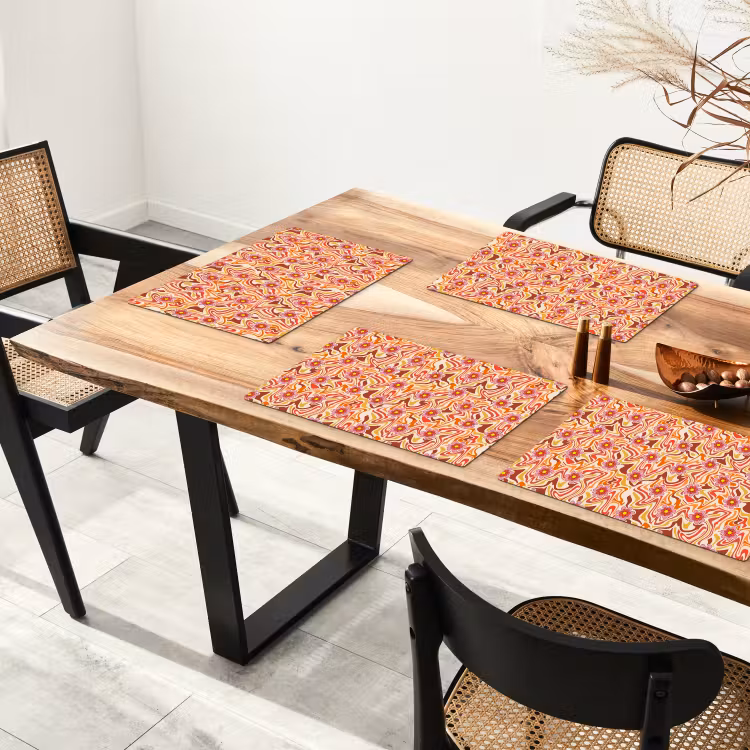 Retro - Bloemen - Patroon Placemat vinyl groot 368 -zzsfeer4_Kitchenyeah-website