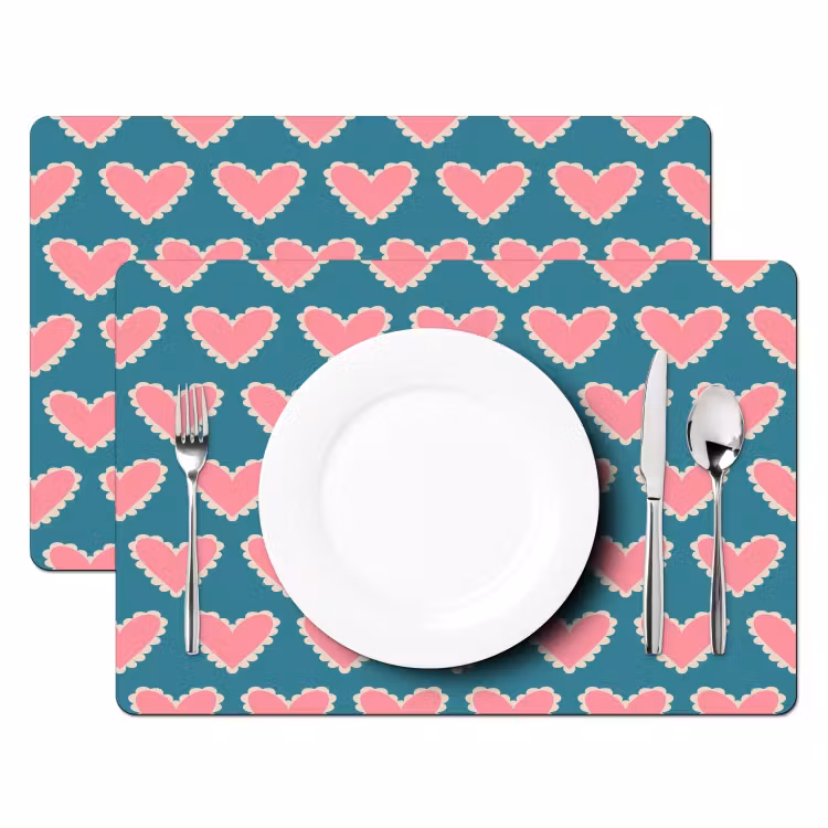 Retro - Hartjes - Patroon Placemat vinyl groot 368 -zzsfeer2_Kitchenyeah-website