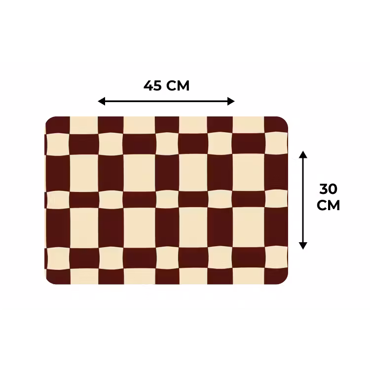 Retro - Patroon - Bruin Placemat vinyl groot 368 -specs