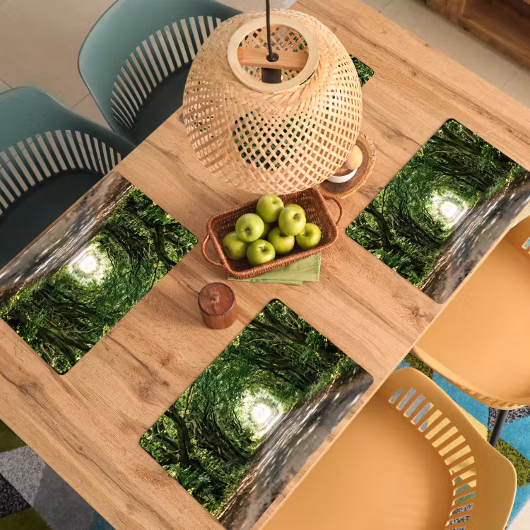 Weg - Bomen - Natuur - Groen Placemat vinyl groot -zzsfeer5_Kitchenyeah-website