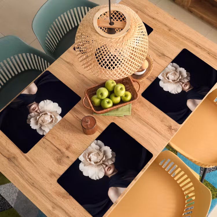 Roos - Tijdloos - Zwart Placemat vinyl groot -zzsfeer5_Kitchenyeah-website