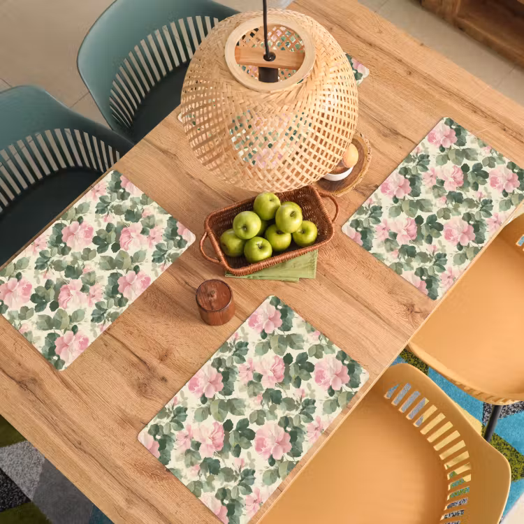 Rozen - Botanisch - Roze Placemat vinyl groot 368 -zzsfeer5_Kitchenyeah-website