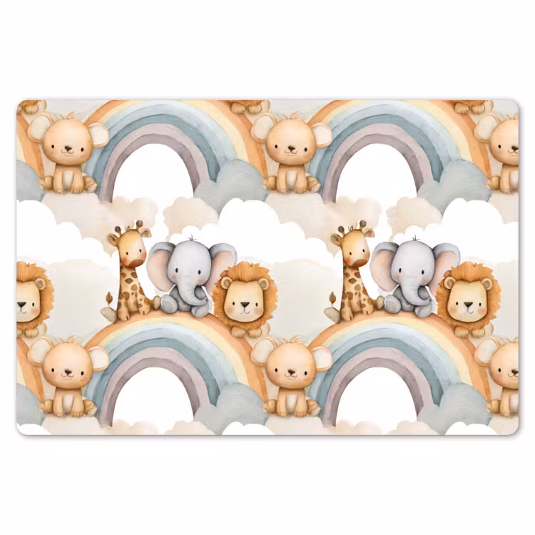 Safari - Regenboog - Kleurrijk Placemat vinyl groot 368 -zzsfeer1_Kitchenyeah-website