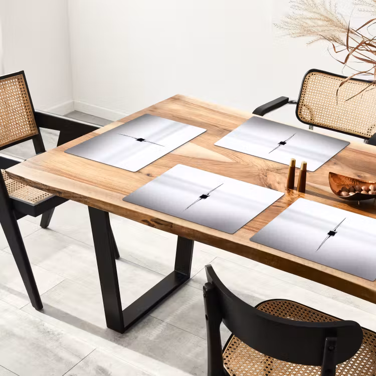 Zeilboot - Zwart - Water - Silhouet Placemat vinyl groot -zzsfeer4_Kitchenyeah-website