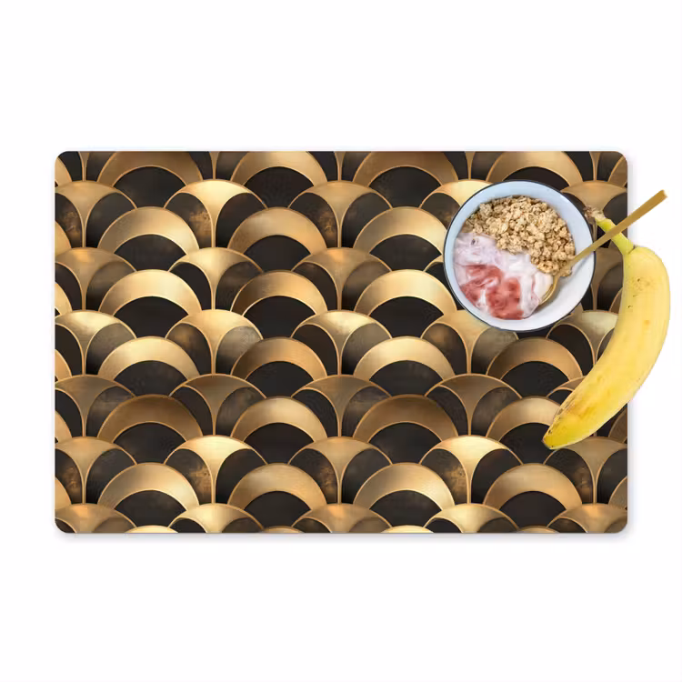 Schubben - Structuur - Goud Placemat vinyl groot 368 -zzzproduct_Kitchenyeah-website