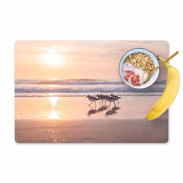 Zee - Vogels - Strand Placemat vinyl groot -zzzproduct_Kitchenyeah-website