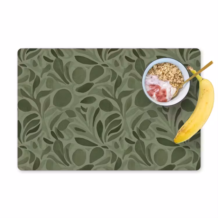 Sereen - Bladeren - Groen Placemat vinyl groot 368 -zzzproduct_Kitchenyeah-website