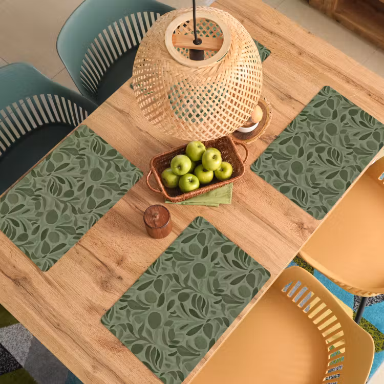 Sereen - Bladeren - Groen Placemat vinyl groot 368 -zzsfeer5_Kitchenyeah-website