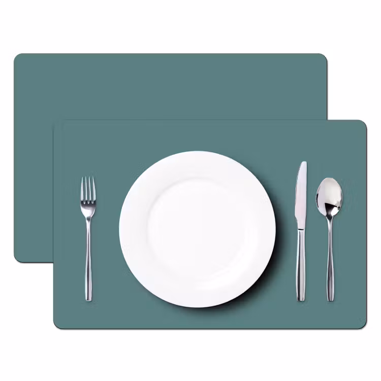 Serene - Teal - Blauw Placemat vinyl groot 368 -zzsfeer2_Kitchenyeah-website
