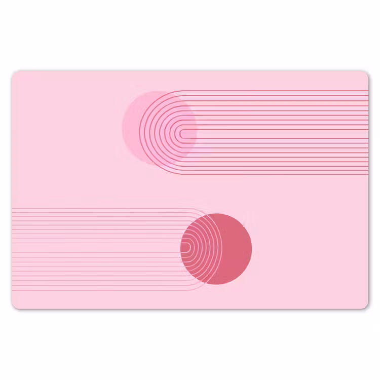 Vormen - Lijnen - Minimalistisch - Roze Placemat vinyl groot -zzsfeer1_Kitchenyeah-website