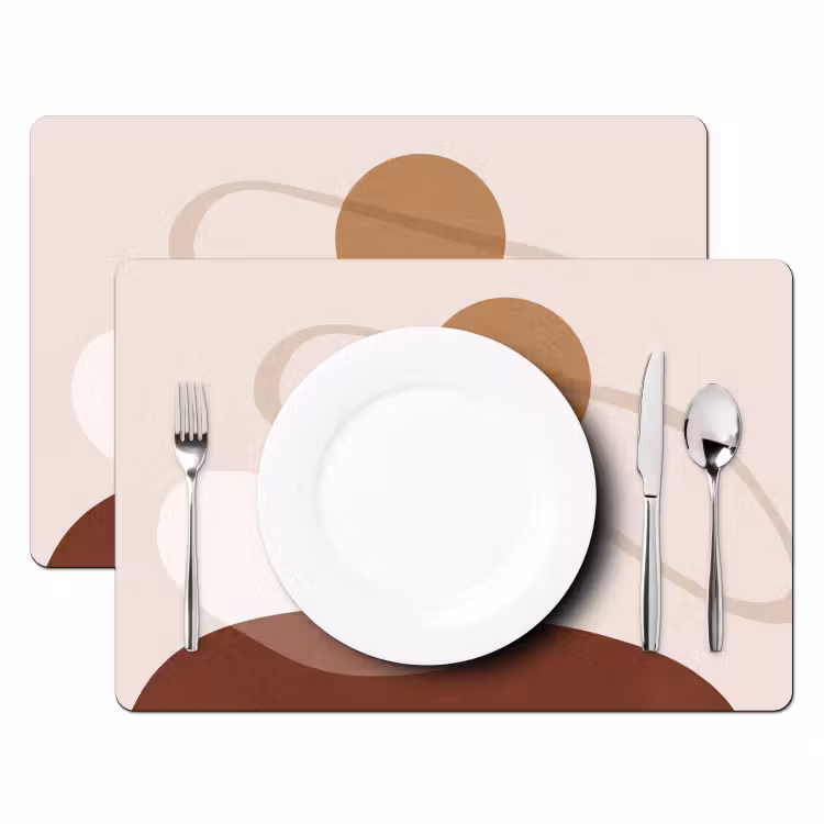 Placemat - 6 pieces - Shapes - Organic - Art - Vormen - Organisch - Kunst Placemat vinyl groot