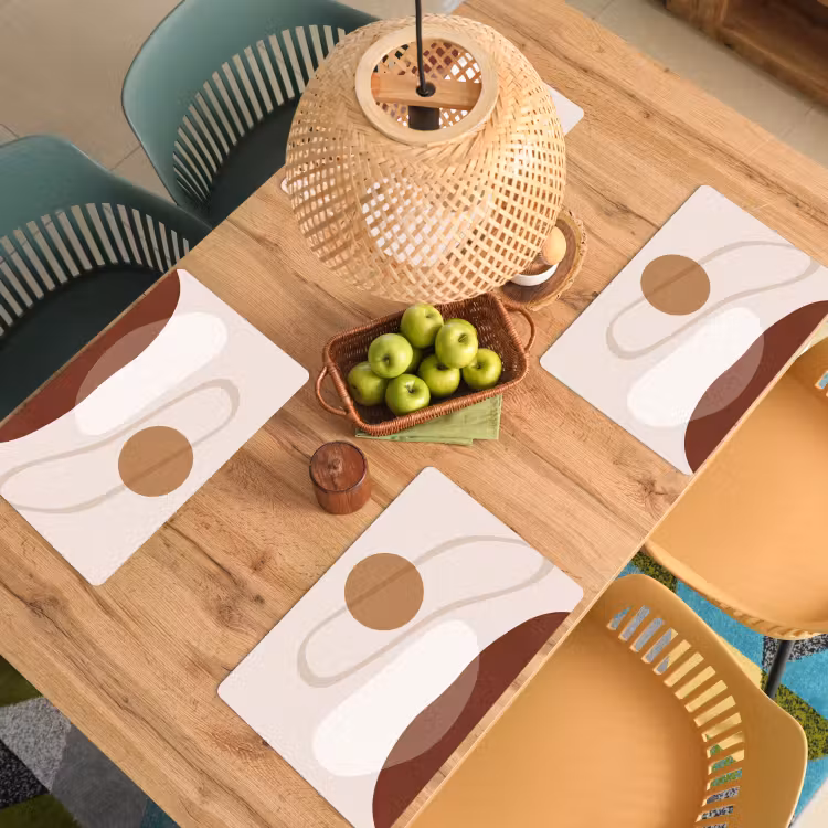 Placemat - 6 pieces - Shapes - Organic - Art - Vormen - Organisch - Kunst Placemat vinyl groot