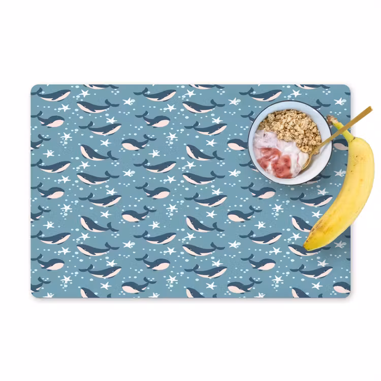 Klein - Oceaan - Walvis - Zeester Placemat vinyl groot 368 -zzzproduct_Kitchenyeah-website