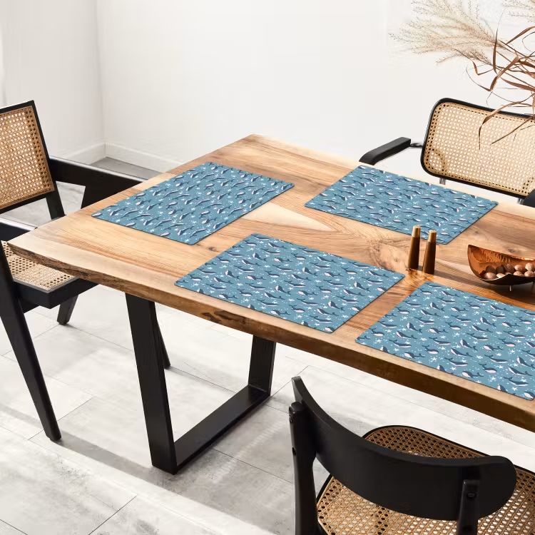 Klein - Oceaan - Walvis - Zeester Placemat vinyl groot 368 -zzsfeer4_Kitchenyeah-website
