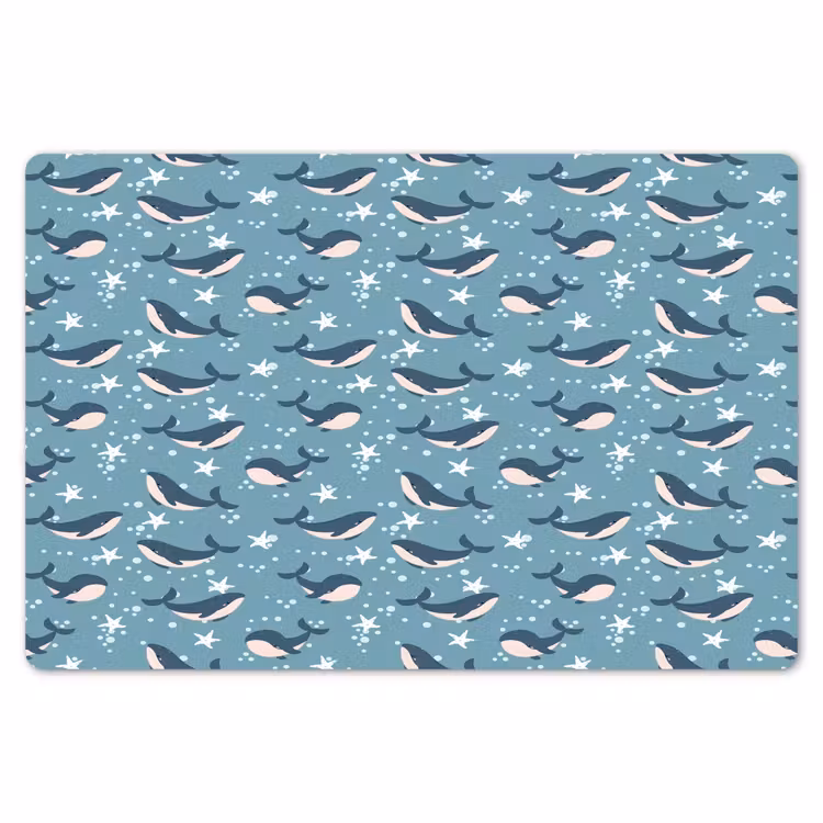 Klein - Oceaan - Walvis - Zeester Placemat vinyl groot 368 -zzsfeer1_Kitchenyeah-website