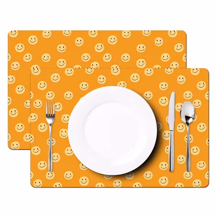 Smileys - Retro - Heel Placemat vinyl groot 368 -zzsfeer2_Kitchenyeah-website