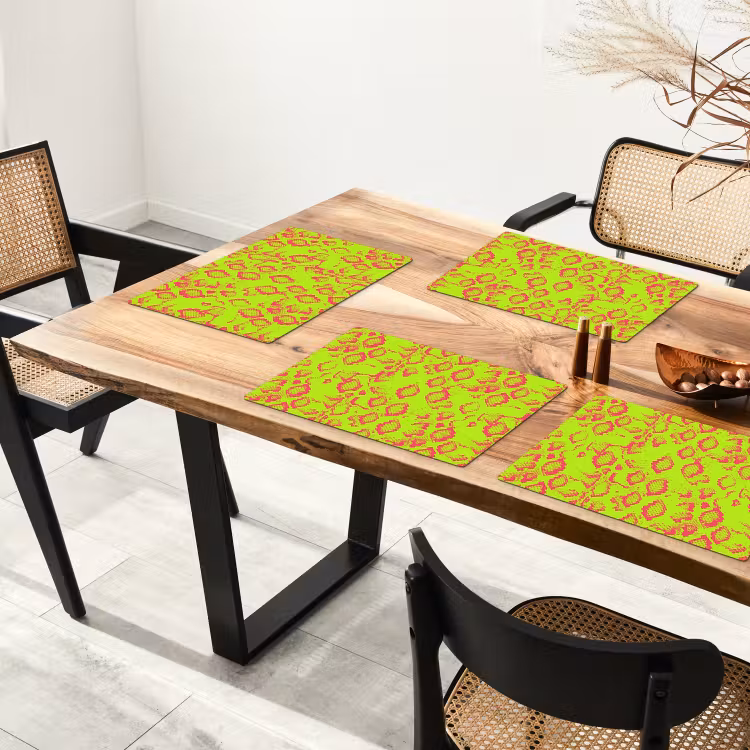 Slang - Neon - Groen - Roze Placemat vinyl groot 368 -zzsfeer4_Kitchenyeah-website