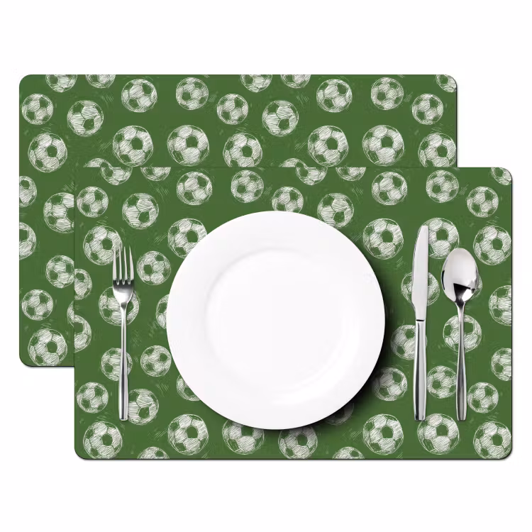 Voetbal - Sport - Groen Placemat vinyl groot 368 -zzsfeer2_Kitchenyeah-website