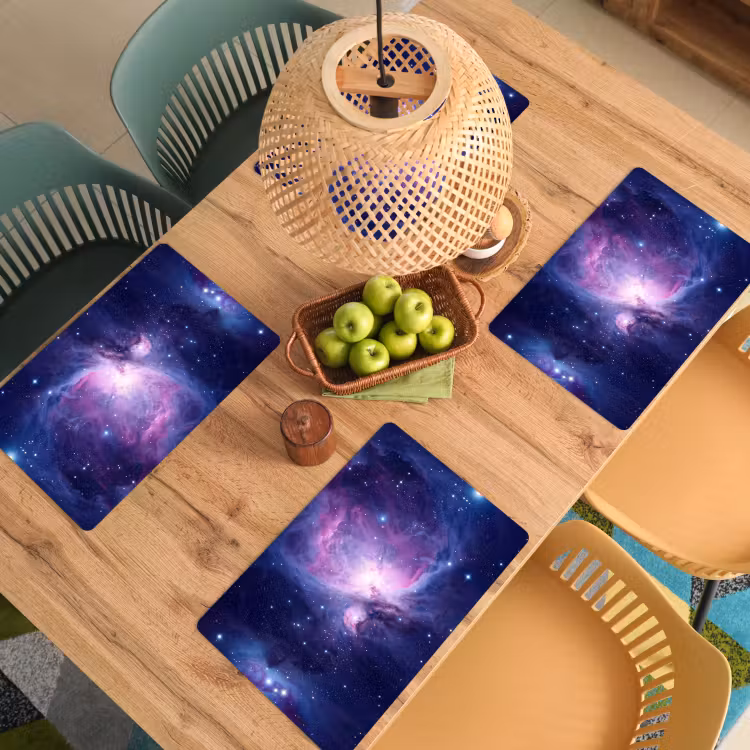 Ruimte - Sterren - Kleurrijk Placemat vinyl groot -zzsfeer5_Kitchenyeah-website