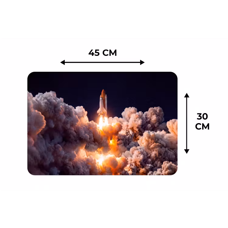 Placemat - 6 pieces - Spacecraft - Launch - Stars - Ruimtevaartuig - Lancering - Sterren Placemat vinyl groot