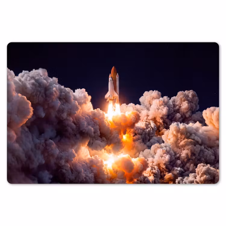 Placemat - 6 pieces - Spacecraft - Launch - Stars - Ruimtevaartuig - Lancering - Sterren Placemat vinyl groot