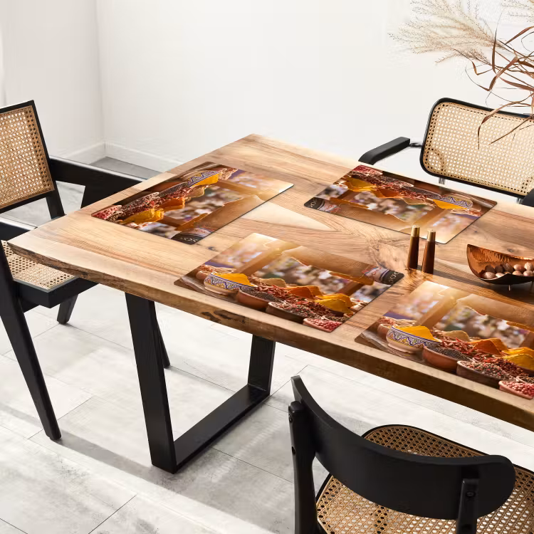 Placemat - 6 pieces - Spices - Market - Colorful - Specerijen - Markt - Kleurrijk Placemat vinyl groot