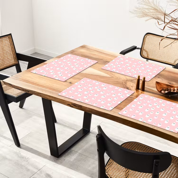 Spookjes - Patroon - Roze Placemat vinyl groot 368 -zzsfeer4_Kitchenyeah-website
