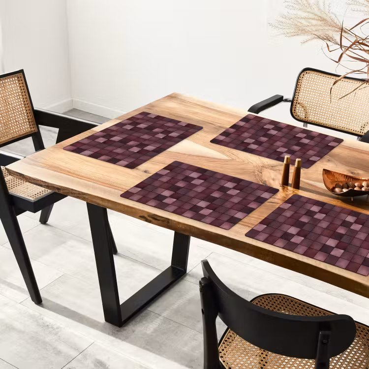 Vierkant - Tegel - Patroon - Paars Placemat vinyl groot 368 -zzsfeer4_Kitchenyeah-website