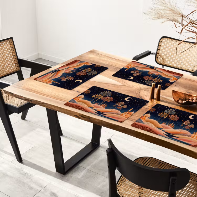 Sterrenhemel - Palmen - Rivier Placemat vinyl groot -zzsfeer4_Kitchenyeah-website