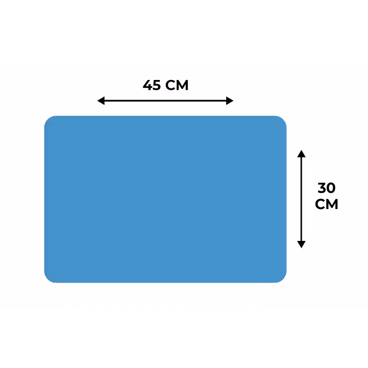 Steel - Blue - Blauw Placemat vinyl groot 368 -specs